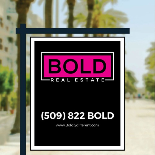 Bold Real Estate Sign Design by icon89GraPhicDeSign