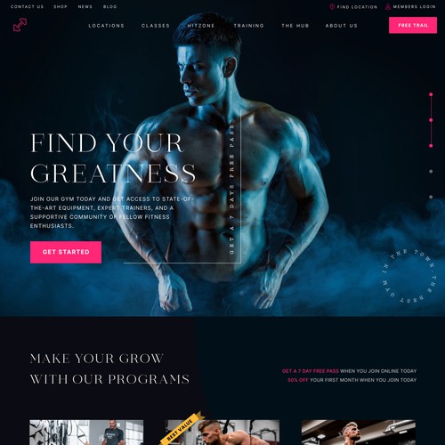 Design homepage and location page for Gym website Design by Mohammad Kashif