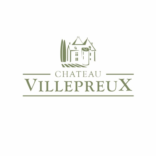 Modern new logo for French chateau and vineyard Design by Karen Faria