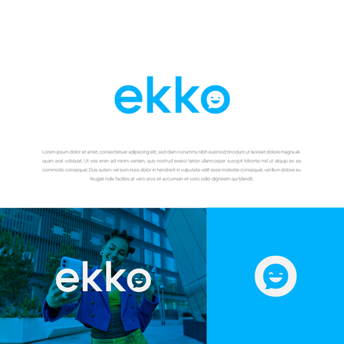 SIMPLE LOGO - ekko Letters then dm after Design by Thaos Studio™