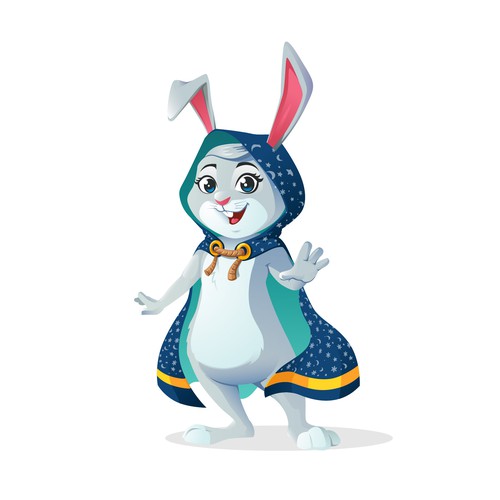 Cloak-Wearing Bunny Character (Vector) for Children's Book! Design réalisé par Rozart ®