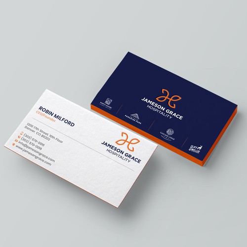 Create a modern and clean business card for a parent company with 4 subsidiaries Design by kaylee CK