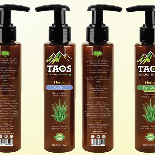  TAOS Skincare Organics - New Product Labels Design by Flora B. Design