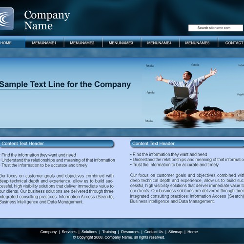 1-3 Page Website Template Design von techsp123