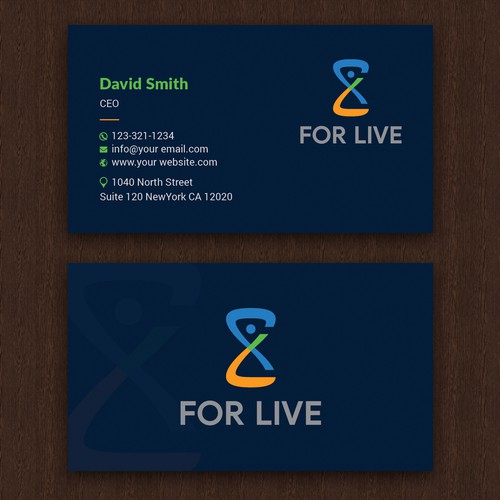Design a suitable business card for 'For Life' Design by Allin1 design