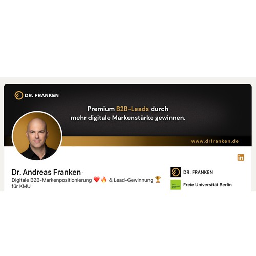 LinkedIn Header Image | B2B digital brand positioning and lead generation consultant Design by Anturium