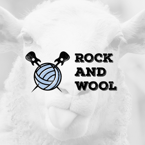 Design a "rock 'n' roll" inspired logo for "Rock and Wool" knit kit company! Design by GIRMEN