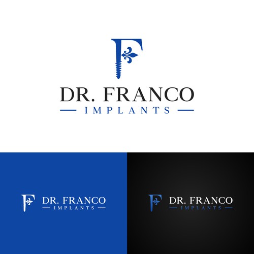 Luxury Dental Implant Logo Brand for World-Class Implant Surgeon appeal Patients and Other Doctors Design by yourbay