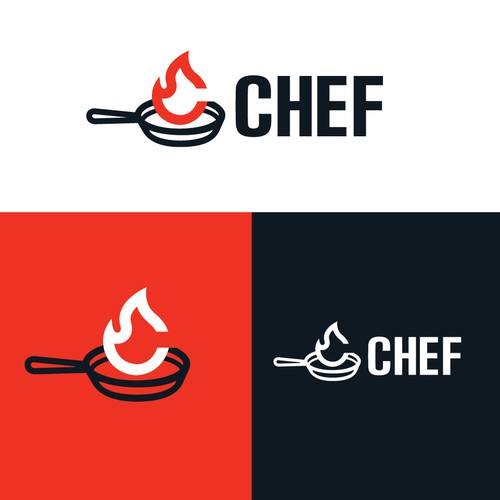 "CHEF": Food & Cooking Social Media Logo Design by k_h_design