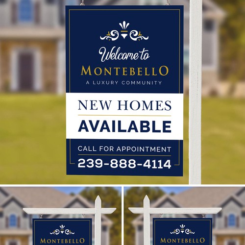 Upscale and Sophisticated New Homes for Sale - Signage Design by GraphicVersa