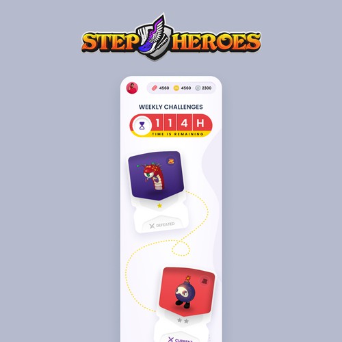 Design the app for StepHeroes, a new and innovate fitness game Design by MercClass