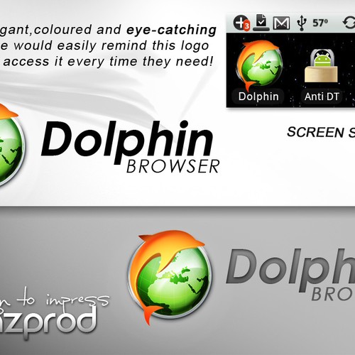 New logo for Dolphin Browser Diseño de designspot