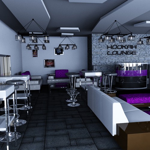 3d Realistic Interior Design For Hookah Lounge Sonstiges Design