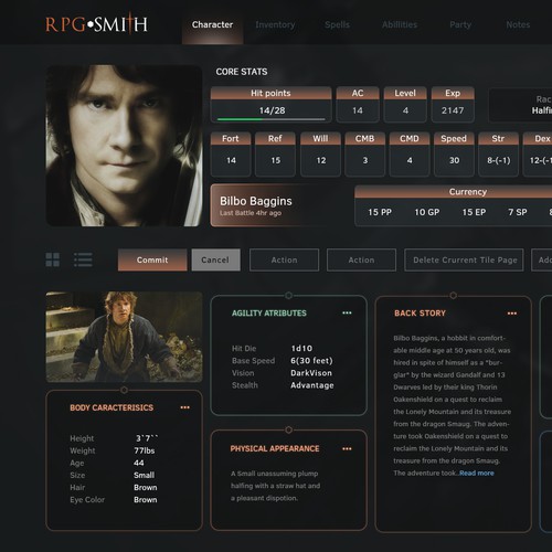 RPG Smith Application Theme Design Design by Dennis On.Off