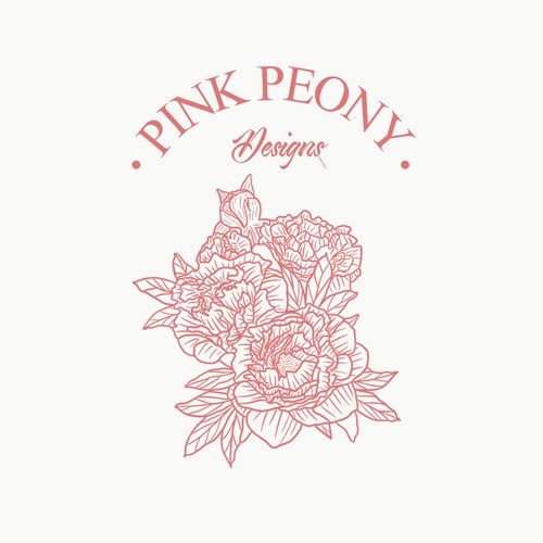 Pink Peony Designs Logo Contest Design by Julia89