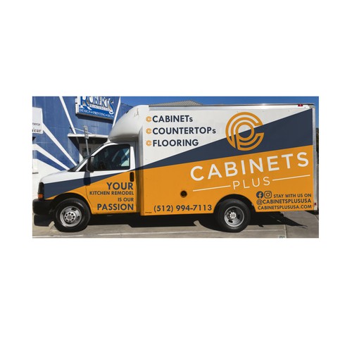 Cabinets Plus Van Wrap Design by ←masbro black statue