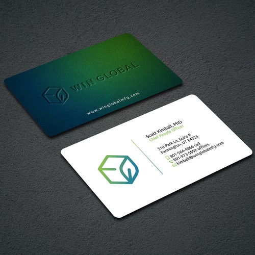 WIN Global Business Card Design Design by dkuadrat™