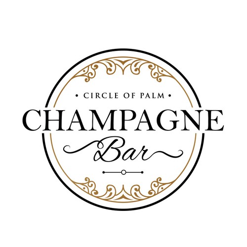 Luxury and modern Champagne Bar logo Design by Jacob Gomes