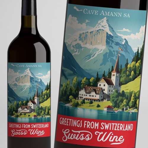 SWISS WINE for tourists Design by Windmill Designer™