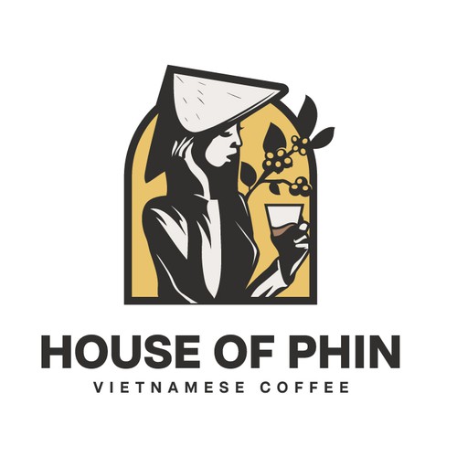 Creative coffee shop logo for Vietnamese Coffee Design by honeyjar