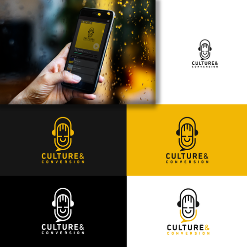 Podcast Logo for a Fun Business Podcast Intersecting Company Culture & Marketing Design by Nicusor Duman