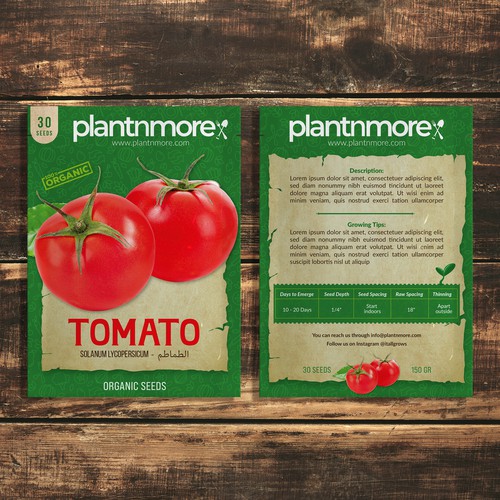 New Vegetable Seed Packet Line - Packet Design Needed Design von zipaoui