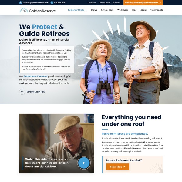 Website Redesign for  Retirement Planning firm