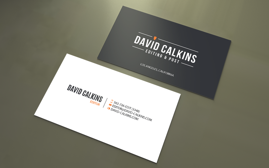 Business Card for Los Angeles based Video Editor ...