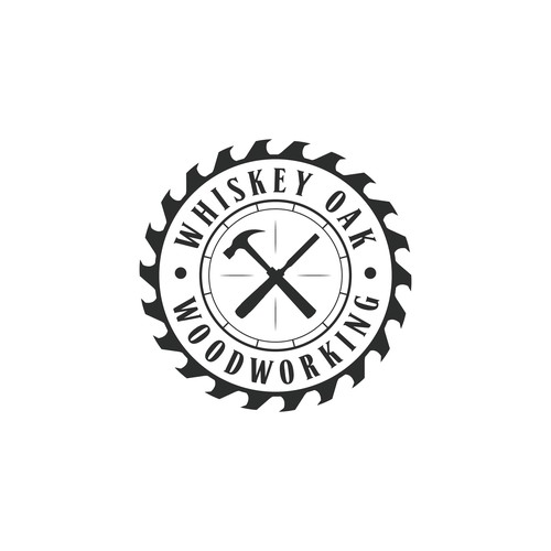 Powerful, vintage, whiskey inspired logo for woodworking company-ontwerp door Umetnick