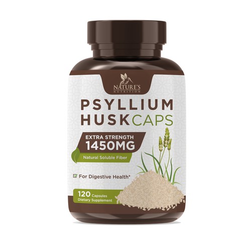 Natural Psyllium Husk Capsules Design needed for Nature's Nutrition Design by EsoWorld