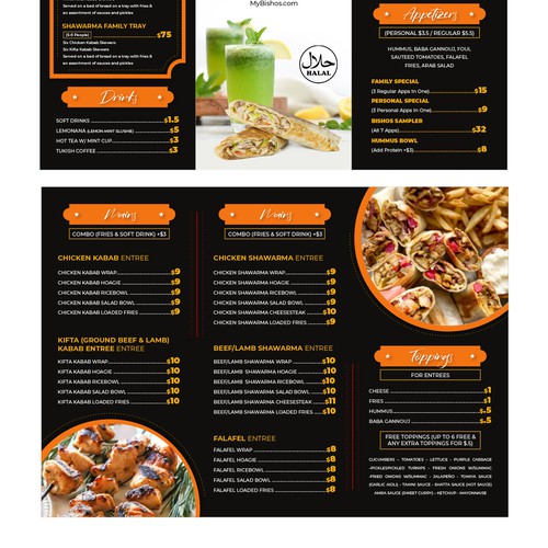 Middle Eastern Menu Design von Shahbail