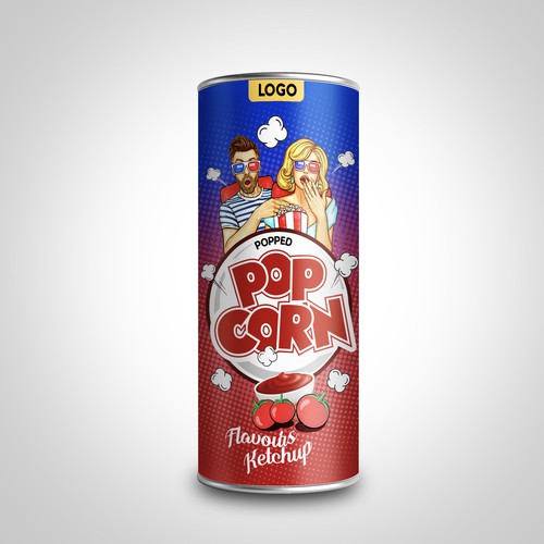 Premium Quality Popped Pop Corn Packaging Design réalisé par sougatacreative