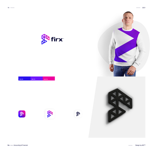 The new Firx Inc. brand identity, the european digital money leader. Design by AEI™