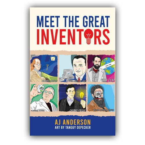 Young Adults Book Cover "Meet The Great Inventors" Design by Cover_Design_Expert