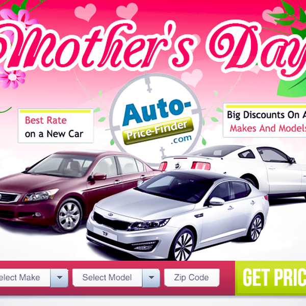 An exciting automotive company needs a new Mother's Day banner ad