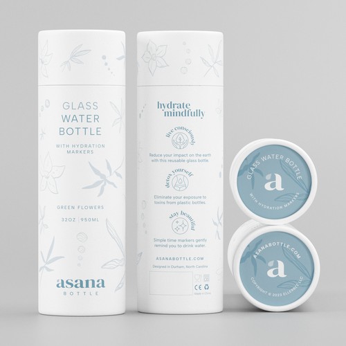 Packaging design for water bottle from female-focused modern lifestyle brand Design réalisé par eolinart