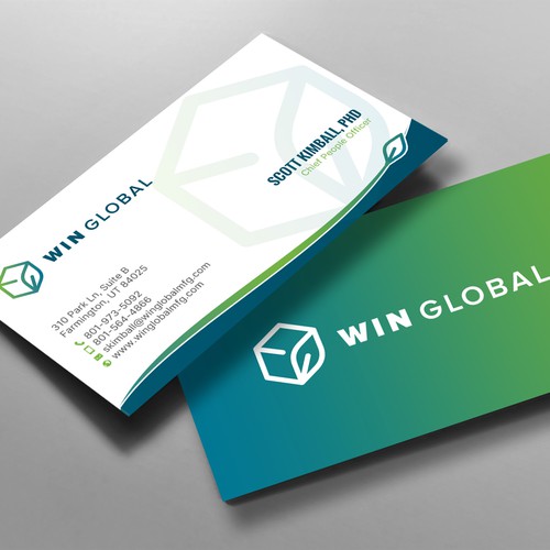 WIN Global Business Card Design Design by chandrayaan.creative