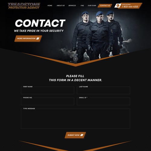 We Need A Strong Website Design For Leading Private Security Company Design by Gendesign