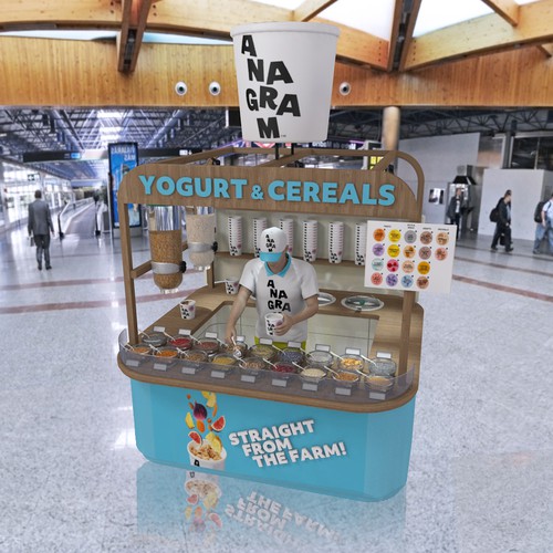 Design a 3D render for food serving kiosk Design por Malim