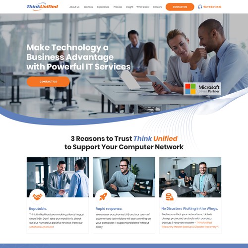 An IT services provider needs a high-tech website to help their business grow Design by Slaviana