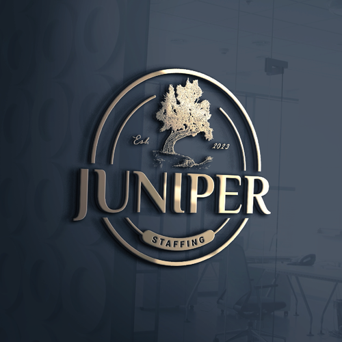 Juniper Staffing.  Convert my grandpa's drawing into my new business logo! Design by >>Jelena<<