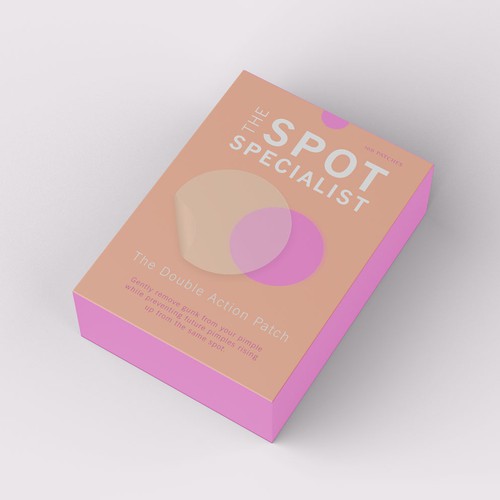Pimple Patch PACKAGING to appeal to FEMALE BEAUTY user Design by AnaHola
