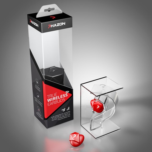 Phazon (wireless earbuds) needs an outstanding packaging Design by cabinet