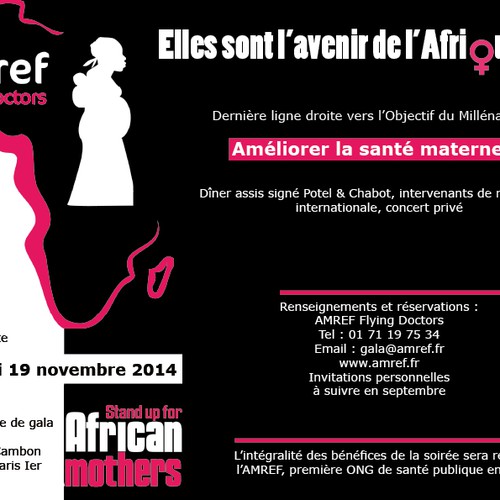 Réaliser le Save the Date (pour envoi électronique) du gala de charité annuel de l’Amref France