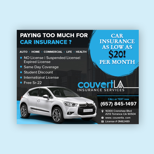 Auto Insurance Flyer( English and Spanish ) Design by Kristycreations