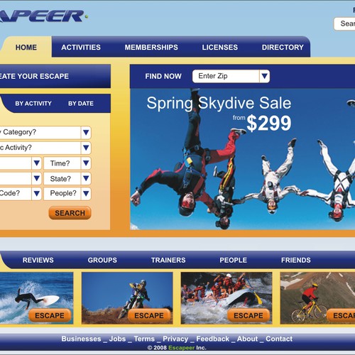 Design di ESCAPEER.COM <--  ;)  --> {a FaceySpacey Web 2.0 Design Contest} di MaxD