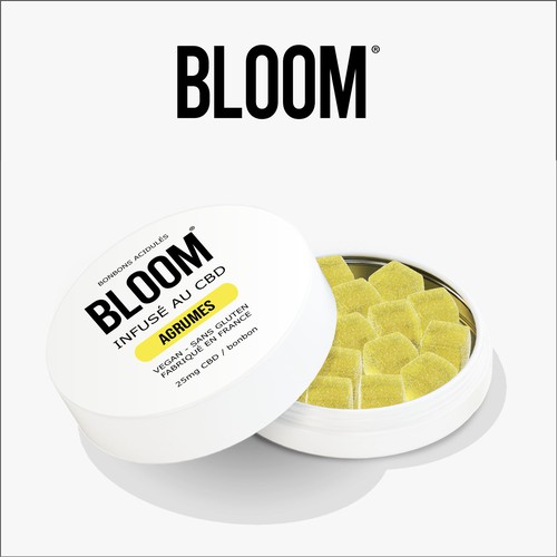 BLOOM CBD Gummies need his new packaging Design by JasmoroGraphic