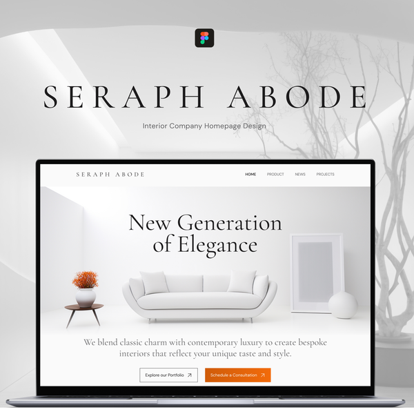 Fictional Interior Company Homepage Design Concept