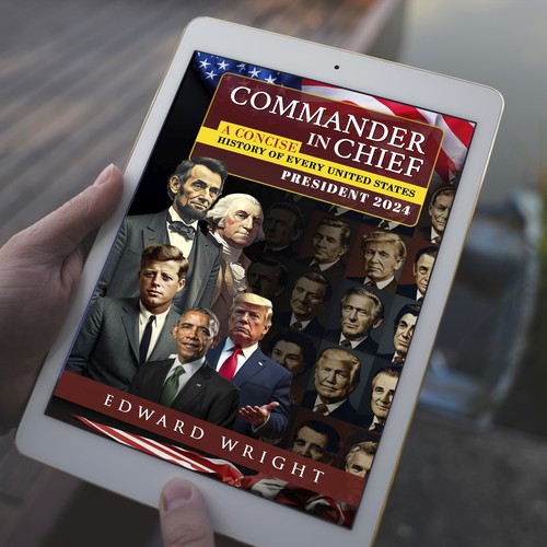 Regal book cover design for a presidential history book. Design by B_Creative@7906