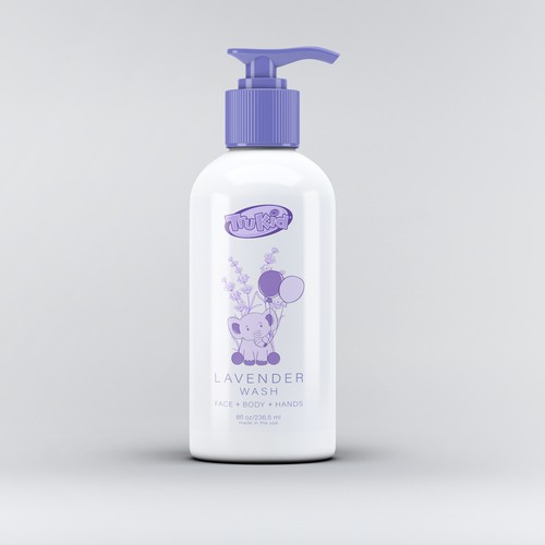 Design a simple, modern, soothing product label for a kids skincare product! Design by polykindly